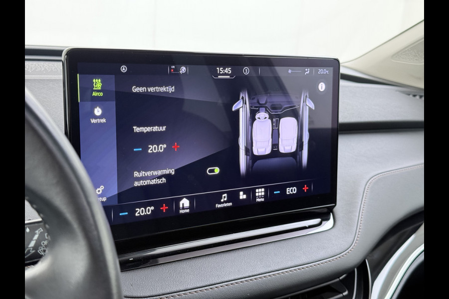 Škoda ENYAQ iV 80 204PK SOH 90% Leder Panoramadak 21" Lmv Stuurverwarming Camera Keyless entry Apple Carplay Android Auto Ecc Pdc P-Assist Cruise Control Draadloze telefoonlader Privacy Glas 1e Eigenaar Dealeronderhouden Origineel Nederlandse Auto