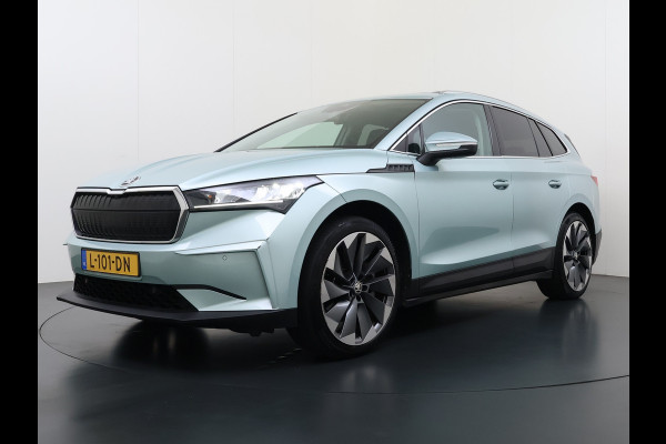 Škoda ENYAQ iV 80 204PK SOH 90% Leder Panoramadak 21" Lmv Stuurverwarming Camera Keyless entry Apple Carplay Android Auto Ecc Pdc P-Assist Cruise Control Draadloze telefoonlader Privacy Glas 1e Eigenaar Dealeronderhouden Origineel Nederlandse Auto