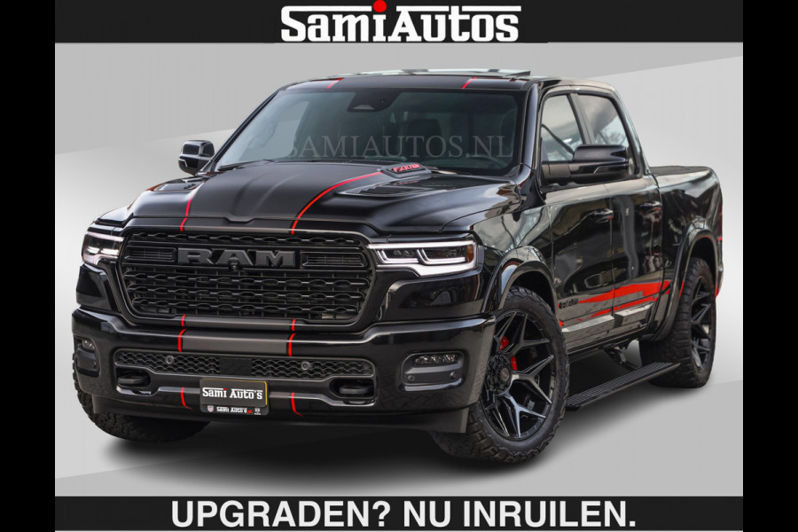 Dodge Ram LIMITED 5.7 V8 HEMI | €79950,- excl excl | MAXIMAAL UITGERUST | DUBBELE CABINE | 5 PERSOONS | DC | Allernieuwste Limited uitvoering – volledig uitgerust met alle opties, inclusief MWK en normale laadbak Voorraad nr 3806