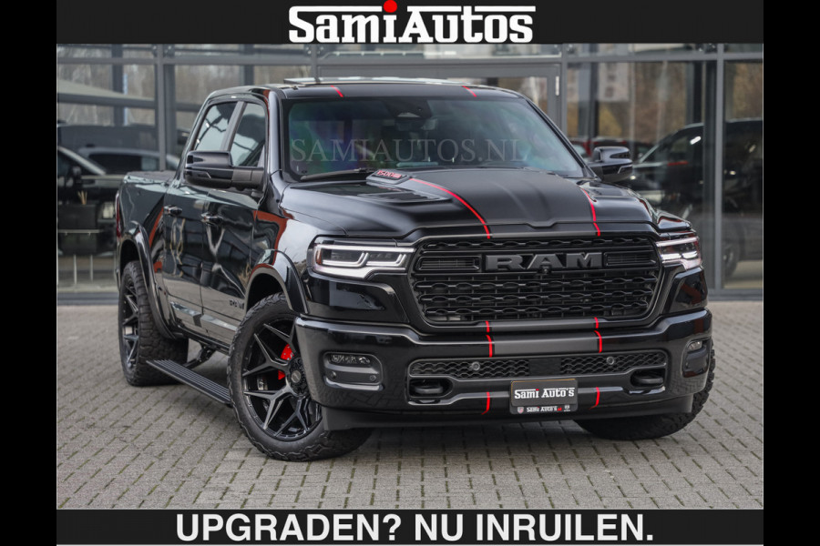 Dodge Ram LIMITED 5.7 V8 HEMI | €79950,- excl excl | MAXIMAAL UITGERUST | DUBBELE CABINE | 5 PERSOONS | DC | Allernieuwste Limited uitvoering – volledig uitgerust met alle opties, inclusief MWK en normale laadbak Voorraad nr 3806