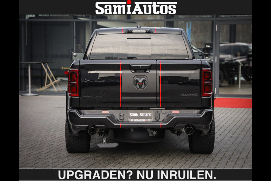 Dodge Ram LIMITED 5.7 V8 HEMI | €79950,- excl excl | MAXIMAAL UITGERUST | DUBBELE CABINE | 5 PERSOONS | DC | Allernieuwste Limited uitvoering – volledig uitgerust met alle opties, inclusief MWK en normale laadbak Voorraad nr 3806