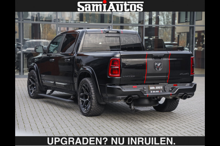 Dodge Ram LIMITED 5.7 V8 HEMI | €79950,- excl excl | MAXIMAAL UITGERUST | DUBBELE CABINE | 5 PERSOONS | DC | Allernieuwste Limited uitvoering – volledig uitgerust met alle opties, inclusief MWK en normale laadbak Voorraad nr 3806