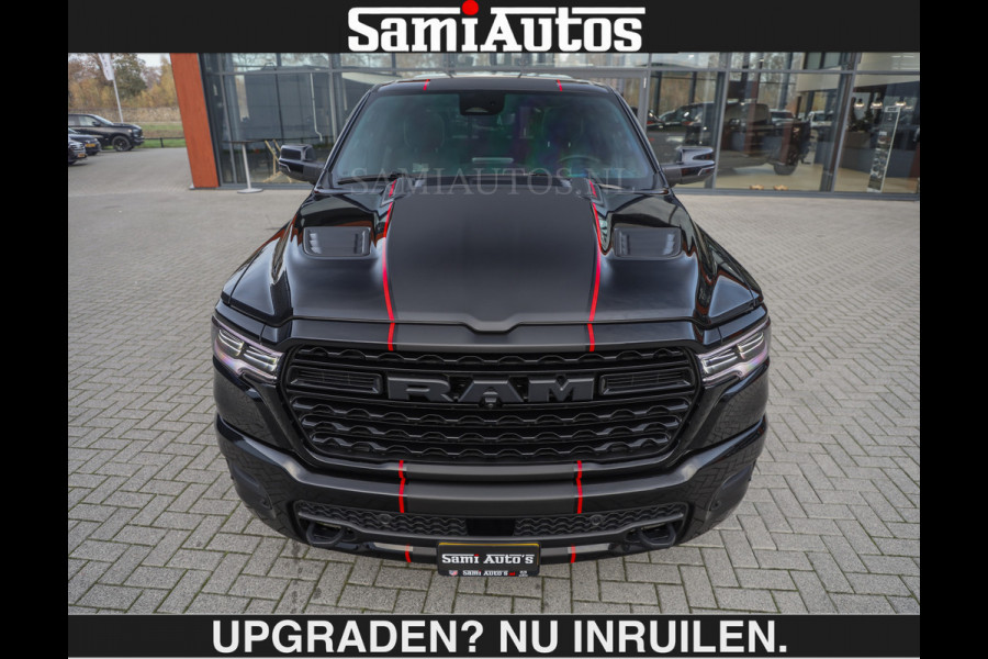 Dodge Ram LIMITED 5.7 V8 HEMI | €79950,- excl excl | MAXIMAAL UITGERUST | DUBBELE CABINE | 5 PERSOONS | DC | Allernieuwste Limited uitvoering – volledig uitgerust met alle opties, inclusief MWK en normale laadbak Voorraad nr 3806