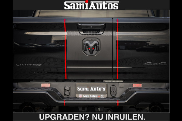 Dodge Ram LIMITED 5.7 V8 HEMI | €79950,- excl excl | MAXIMAAL UITGERUST | DUBBELE CABINE | 5 PERSOONS | DC | Allernieuwste Limited uitvoering – volledig uitgerust met alle opties, inclusief MWK en normale laadbak Voorraad nr 3806