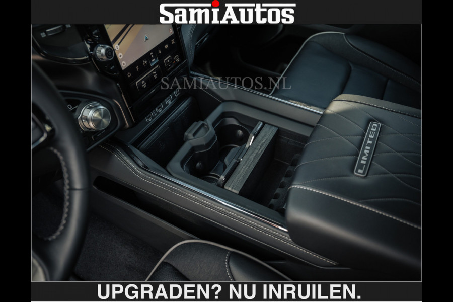 Dodge Ram LIMITED 5.7 V8 HEMI | €79950,- excl excl | MAXIMAAL UITGERUST | DUBBELE CABINE | 5 PERSOONS | DC | Allernieuwste Limited uitvoering – volledig uitgerust met alle opties, inclusief MWK en normale laadbak Voorraad nr 3806