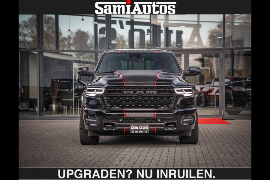 Dodge Ram LIMITED 5.7 V8 HEMI | €79950,- excl excl | MAXIMAAL UITGERUST | DUBBELE CABINE | 5 PERSOONS | DC | Allernieuwste Limited uitvoering – volledig uitgerust met alle opties, inclusief MWK en normale laadbak Voorraad nr 3806