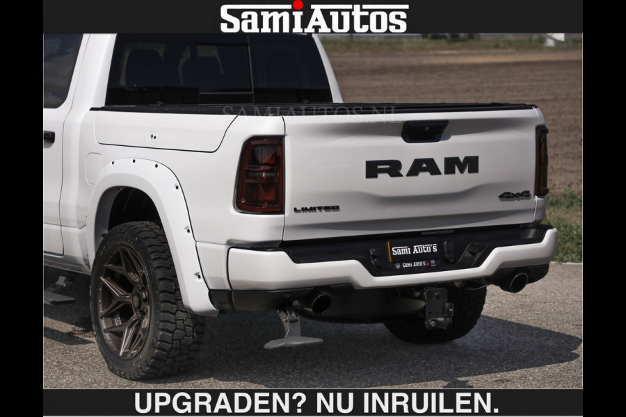 Dodge Ram Limited 540 PK €84950,- excl | De Meest Luxe en Volle Pick-Up in zijn Klasse | Massage + Full Option | Comfortabele Dubbele Cabine met Royale 5 Zitplaatsen | BPM vrij | Nu Leverbaar uit Voorraad | Voorraad Nr 2351 - 7478 | De specialist in Amerikaanse pick‑ups in Nederland en Europa.