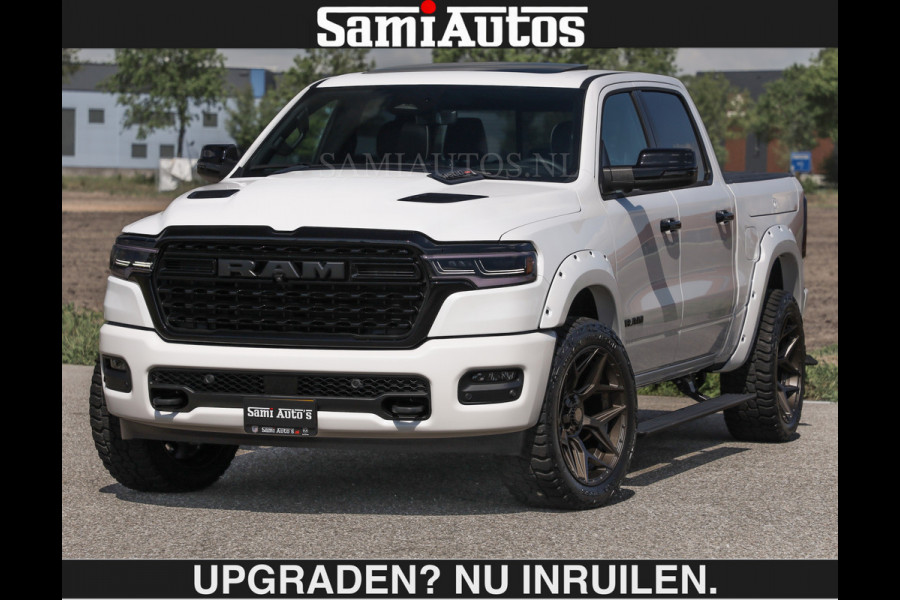 Dodge Ram Limited 540 PK €84950,- excl | De Meest Luxe en Volle Pick-Up in zijn Klasse | Massage + Full Option | Comfortabele Dubbele Cabine met Royale 5 Zitplaatsen | BPM vrij | Nu Leverbaar uit Voorraad | Voorraad Nr 2351 - 7478 | De specialist in Amerikaanse pick‑ups in Nederland en Europa.