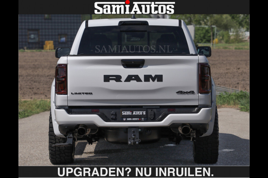 Dodge Ram Limited 540 PK €84950,- excl | De Meest Luxe en Volle Pick-Up in zijn Klasse | Massage + Full Option | Comfortabele Dubbele Cabine met Royale 5 Zitplaatsen | BPM vrij | Nu Leverbaar uit Voorraad | Voorraad Nr 2351 - 7478 | De specialist in Amerikaanse pick‑ups in Nederland en Europa.