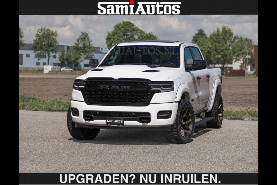 Dodge Ram Limited 540 PK €84950,- excl | De Meest Luxe en Volle Pick-Up in zijn Klasse | Massage + Full Option | Comfortabele Dubbele Cabine met Royale 5 Zitplaatsen | BPM vrij | Nu Leverbaar uit Voorraad | Voorraad Nr 2351 - 7478 | De specialist in Amerikaanse pick‑ups in Nederland en Europa.