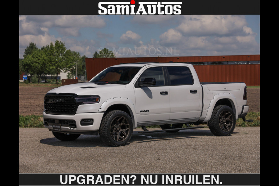 Dodge Ram Limited 540 PK €84950,- excl | De Meest Luxe en Volle Pick-Up in zijn Klasse | Massage + Full Option | Comfortabele Dubbele Cabine met Royale 5 Zitplaatsen | BPM vrij | Nu Leverbaar uit Voorraad | Voorraad Nr 2351 - 7478 | De specialist in Amerikaanse pick‑ups in Nederland en Europa.