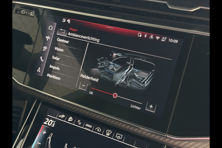 Audi Q8 60 TFSI E COMPETITION PLUS LUCHTVERING SOFT.CLOSE 23''LMV B&O ACHTERAS.BST VALCONA LEER TREKHAAK HEADUP CARBON.INT MATRIX/LASER NIEUWE ONGEBRUIKTE AUTO