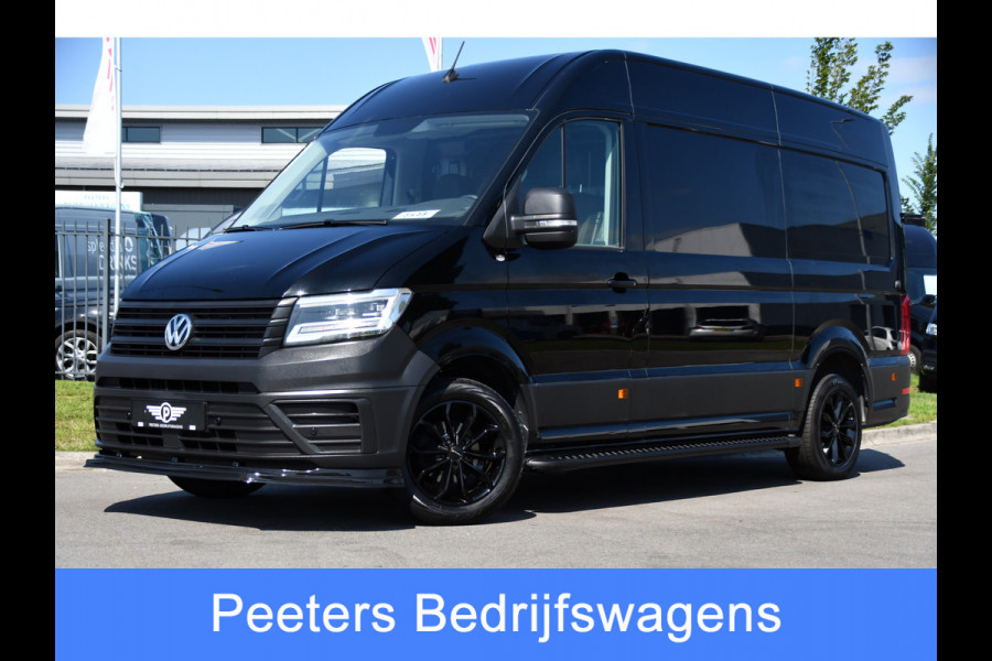 Volkswagen Crafter 35 2.0 TDI L3H3 Black Edition Camera, Adaptieve Cruise, 3000kg Trekhaak, Automaat, LED, Geveerde stoel, 164pk, Massage stoel, Uniek!