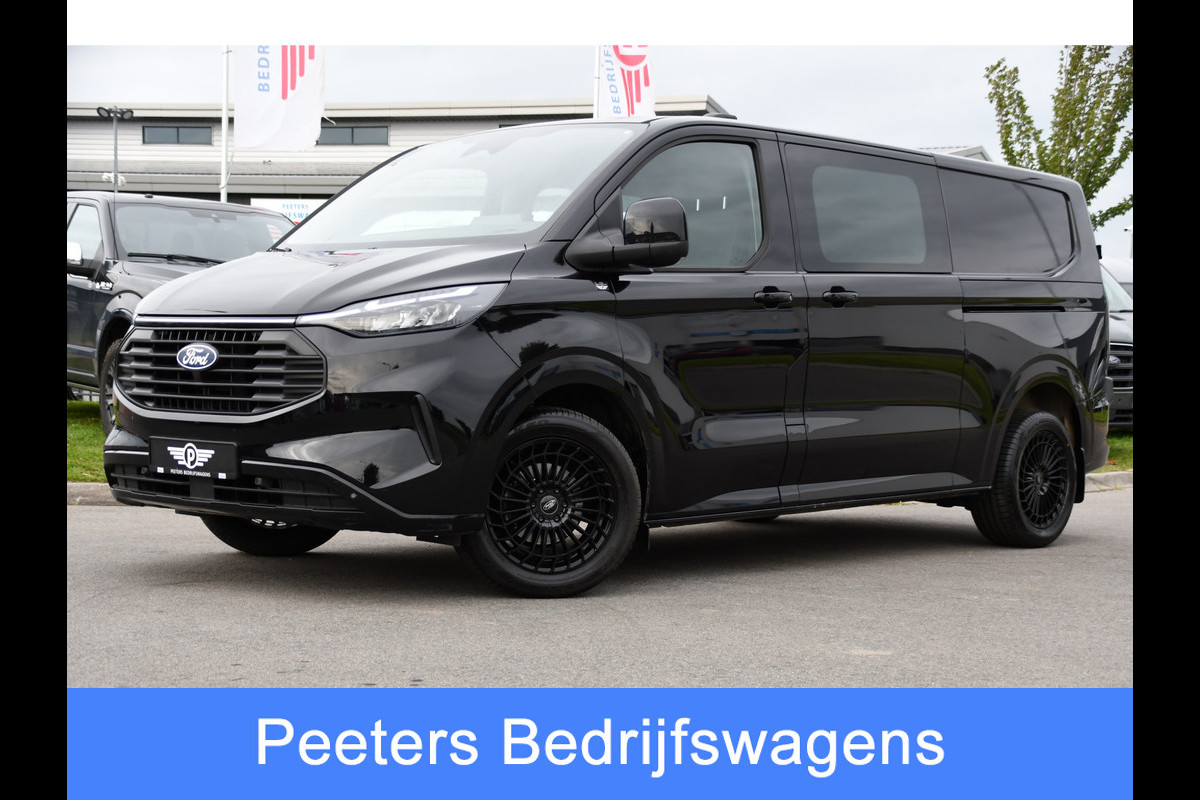 Ford Transit Custom 300 2.0 TDCI L2H1 Limited Black Edition Adaptieve Cruise, Camera, Carplay, LED, 2 x Schuifdeur, Automaat, 170pk, Stoelverwarming, Sensoren, Uniek!