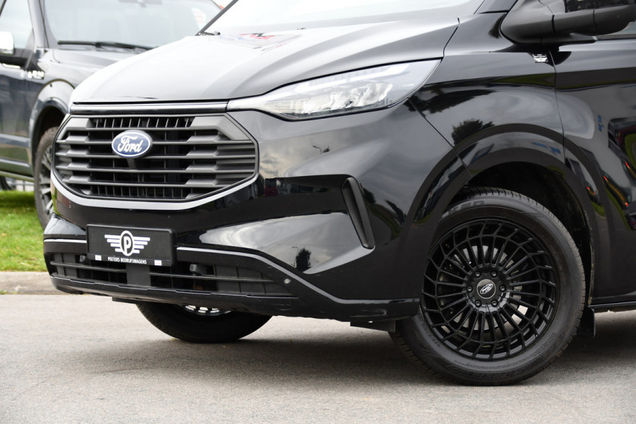 Ford Transit Custom 300 2.0 TDCI L2H1 Limited Black Edition Adaptieve Cruise, Camera, Carplay, LED, 2 x Schuifdeur, Automaat, 170pk, Stoelverwarming, Sensoren, Uniek!