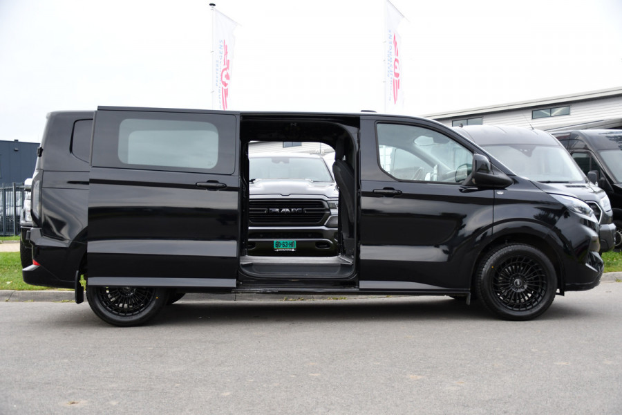 Ford Transit Custom 300 2.0 TDCI L2H1 Limited Black Edition Adaptieve Cruise, Camera, Carplay, LED, 2 x Schuifdeur, Automaat, 170pk, Stoelverwarming, Sensoren, Uniek!