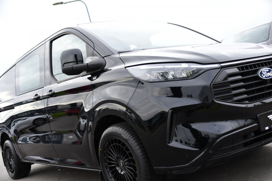 Ford Transit Custom 300 2.0 TDCI L2H1 Limited Black Edition Adaptieve Cruise, Camera, Carplay, LED, 2 x Schuifdeur, Automaat, 170pk, Stoelverwarming, Sensoren, Uniek!