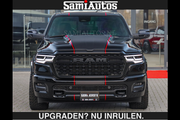Dodge Ram LIMITED 5.7 V8 HEMI | €79950,- excl excl | MAXIMAAL UITGERUST | DUBBELE CABINE | 5 PERSOONS | DC | Allernieuwste Limited uitvoering – volledig uitgerust met alle opties, inclusief MWK en normale laadbak.