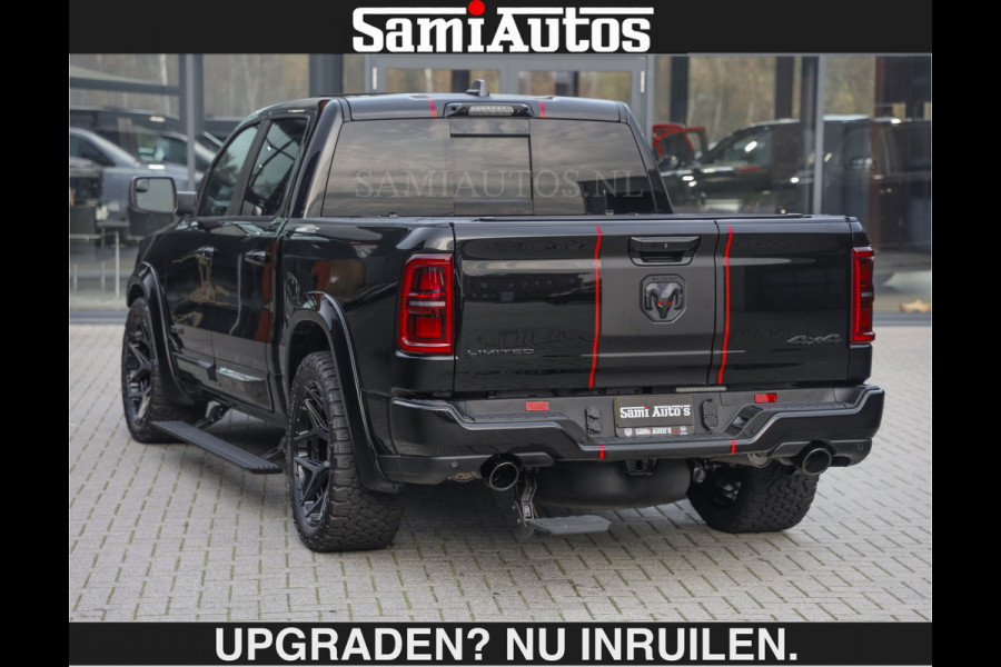 Dodge Ram LIMITED 5.7 V8 HEMI | €79950,- excl excl | MAXIMAAL UITGERUST | DUBBELE CABINE | 5 PERSOONS | DC | Allernieuwste Limited uitvoering – volledig uitgerust met alle opties, inclusief MWK en normale laadbak.