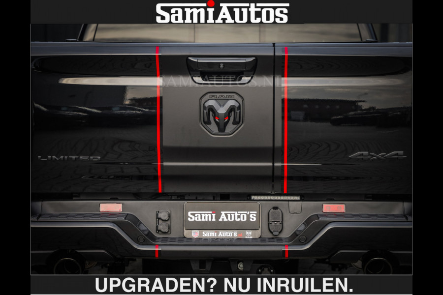 Dodge Ram LIMITED 5.7 V8 HEMI | €79950,- excl excl | MAXIMAAL UITGERUST | DUBBELE CABINE | 5 PERSOONS | DC | Allernieuwste Limited uitvoering – volledig uitgerust met alle opties, inclusief MWK en normale laadbak.