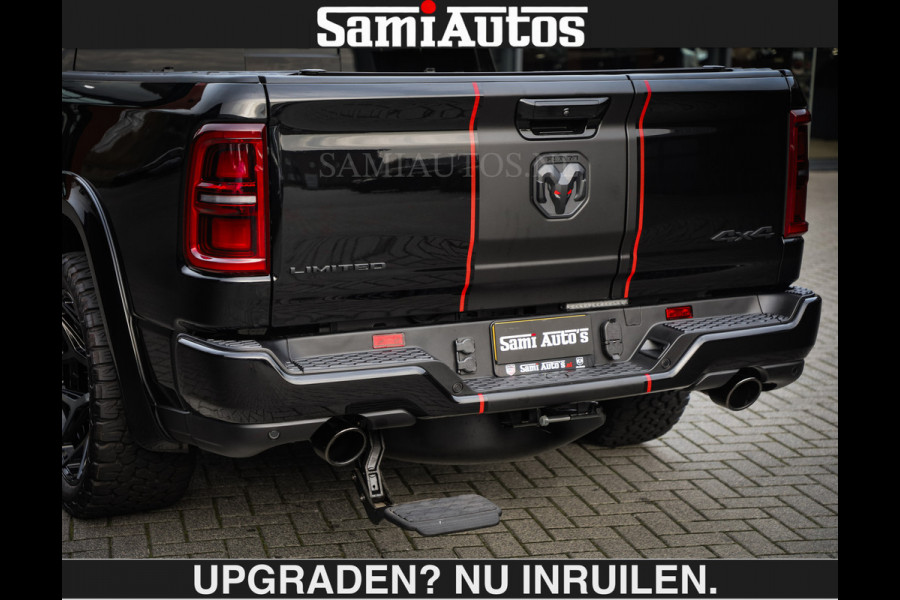 Dodge Ram LIMITED 5.7 V8 HEMI | €79950,- excl excl | MAXIMAAL UITGERUST | DUBBELE CABINE | 5 PERSOONS | DC | Allernieuwste Limited uitvoering – volledig uitgerust met alle opties, inclusief MWK en normale laadbak.