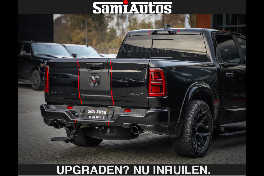 Dodge Ram LIMITED 5.7 V8 HEMI | €79950,- excl excl | MAXIMAAL UITGERUST | DUBBELE CABINE | 5 PERSOONS | DC | Allernieuwste Limited uitvoering – volledig uitgerust met alle opties, inclusief MWK en normale laadbak.