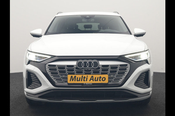 Audi Q8 e-tron 55 quattro S Line 114 kWh Dealer O.H | SOH 91,1% | | Trekhaak Afn. | Luchtvering | 360 Camera | Head Up | Adaptive Cruise | Matrix LED | Alcantara Sportstoelen Verwarmd | Apple Carplay | Keyless | Blis | Navigatie | Virtual | DAB | 20"L.M |