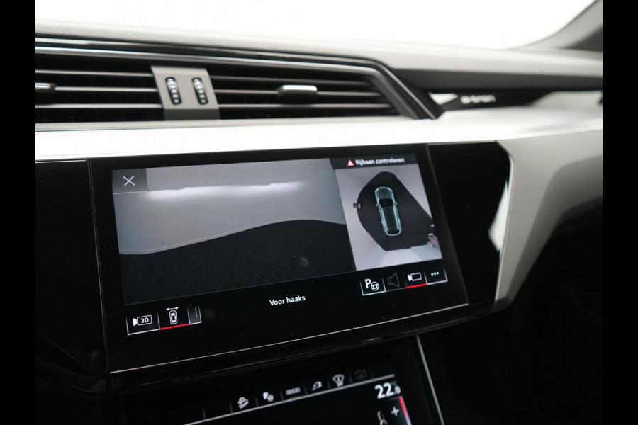 Audi Q8 e-tron 55 quattro S Line 114 kWh Dealer O.H | SOH 91,1% | | Trekhaak Afn. | Luchtvering | 360 Camera | Head Up | Adaptive Cruise | Matrix LED | Alcantara Sportstoelen Verwarmd | Apple Carplay | Keyless | Blis | Navigatie | Virtual | DAB | 20"L.M |
