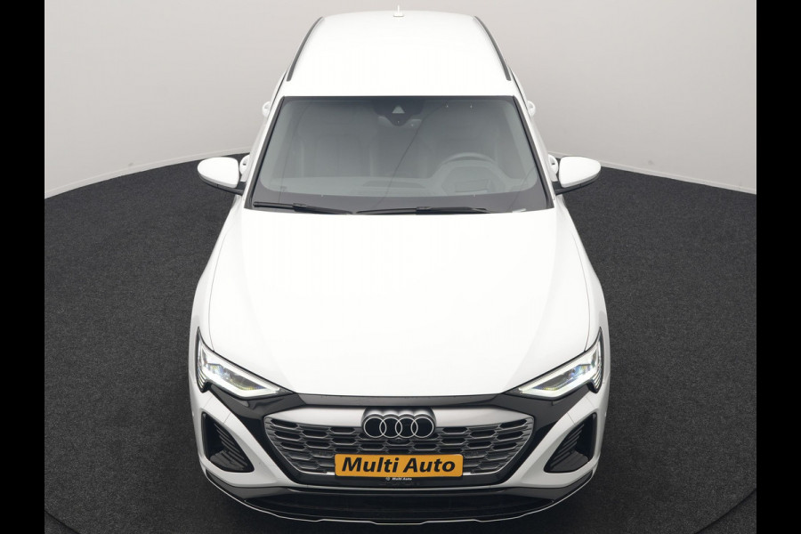 Audi Q8 e-tron 55 quattro S Line 114 kWh Dealer O.H | SOH 91,1% | | Trekhaak Afn. | Luchtvering | 360 Camera | Head Up | Adaptive Cruise | Matrix LED | Alcantara Sportstoelen Verwarmd | Apple Carplay | Keyless | Blis | Navigatie | Virtual | DAB | 20"L.M |