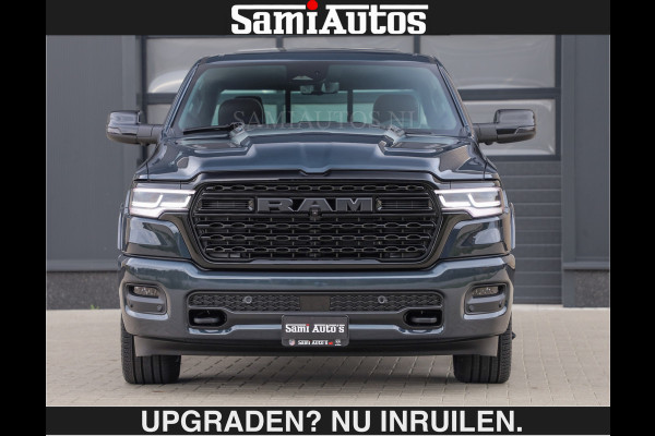 Dodge Ram LIMITED 5.7 V8 HEMI | € 79.950 excl excl | MAXIMAAL UITGERUST | NIEUWE KLEUR Forged Blue Metallic met Ebony Red interior seats | DUBBELE CABINE | 5 PERSOONS | DC | Allernieuwste Limited in nieuwe kleur Forged Blue  – volledig uitgerust met alle opties.