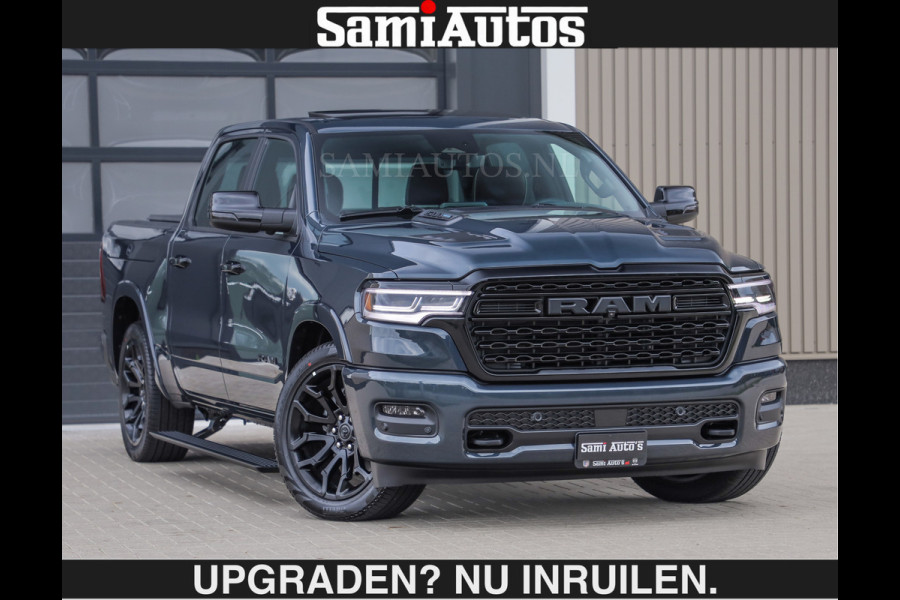 Dodge Ram LIMITED 5.7 V8 HEMI | € 79.950 excl excl | MAXIMAAL UITGERUST | NIEUWE KLEUR Forged Blue Metallic met Ebony Red interior seats | DUBBELE CABINE | 5 PERSOONS | DC | Allernieuwste Limited in nieuwe kleur Forged Blue  – volledig uitgerust met alle opties.