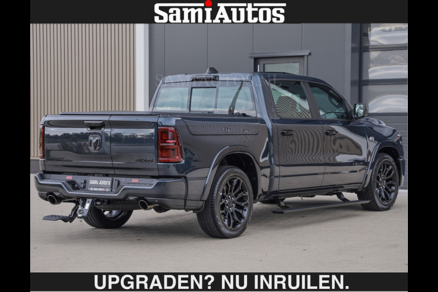Dodge Ram LIMITED 5.7 V8 HEMI | € 79.950 excl excl | MAXIMAAL UITGERUST | NIEUWE KLEUR Forged Blue Metallic met Ebony Red interior seats | DUBBELE CABINE | 5 PERSOONS | DC | Allernieuwste Limited in nieuwe kleur Forged Blue  – volledig uitgerust met alle opties.