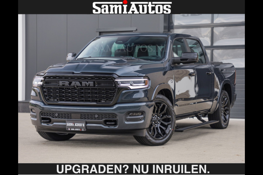 Dodge Ram LIMITED 5.7 V8 HEMI | € 79.950 excl excl | MAXIMAAL UITGERUST | NIEUWE KLEUR Forged Blue Metallic met Ebony Red interior seats | DUBBELE CABINE | 5 PERSOONS | DC | Allernieuwste Limited in nieuwe kleur Forged Blue  – volledig uitgerust met alle opties.