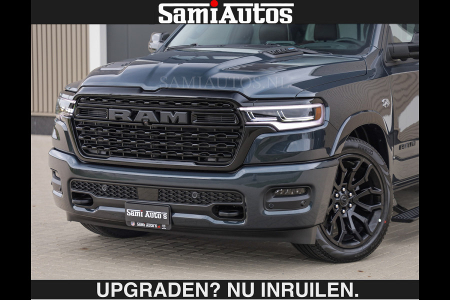 Dodge Ram LIMITED 5.7 V8 HEMI | € 79.950 excl excl | MAXIMAAL UITGERUST | NIEUWE KLEUR Forged Blue Metallic met Ebony Red interior seats | DUBBELE CABINE | 5 PERSOONS | DC | Allernieuwste Limited in nieuwe kleur Forged Blue  – volledig uitgerust met alle opties.