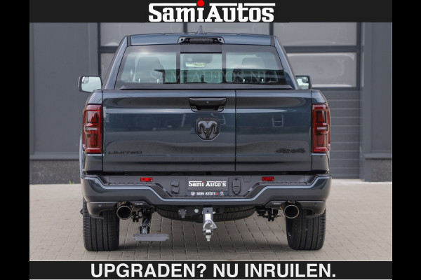 Dodge Ram LIMITED 5.7 V8 HEMI | € 79.950 excl excl | MAXIMAAL UITGERUST | NIEUWE KLEUR Forged Blue Metallic met Ebony Red interior seats | DUBBELE CABINE | 5 PERSOONS | DC | Allernieuwste Limited in nieuwe kleur Forged Blue  – volledig uitgerust met alle opties.