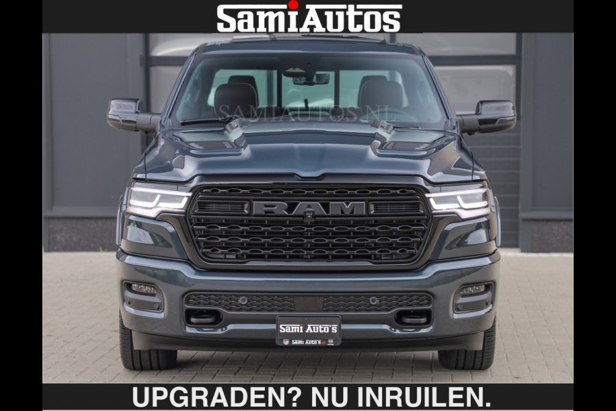Dodge Ram LIMITED 5.7 V8 HEMI | € 79.950 excl excl | MAXIMAAL UITGERUST | NIEUWE KLEUR Forged Blue Metallic met Ebony Red interior seats | DUBBELE CABINE | 5 PERSOONS | DC | Allernieuwste Limited in nieuwe kleur Forged Blue  – volledig uitgerust met alle opties.