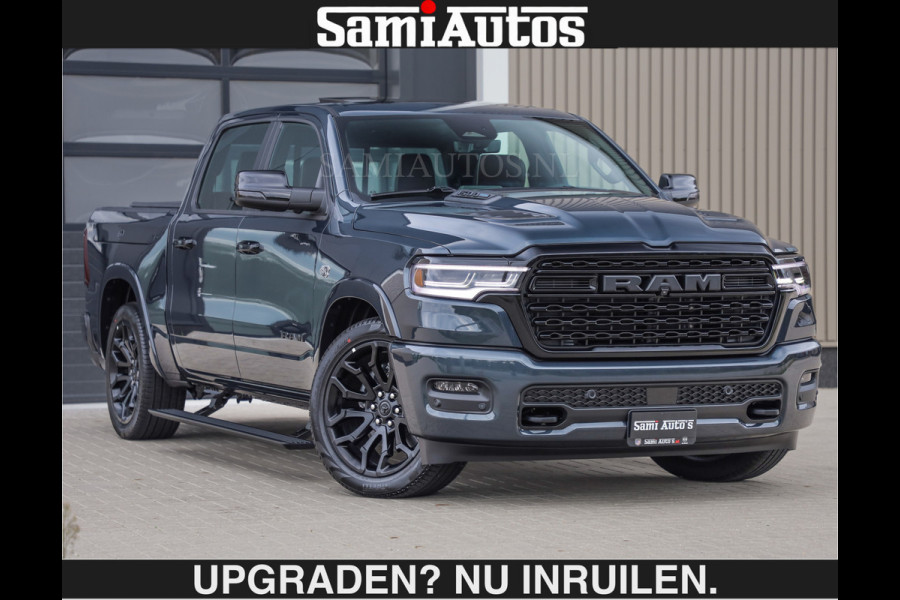 Dodge Ram LIMITED 5.7 V8 HEMI | € 79.950 excl excl | MAXIMAAL UITGERUST | NIEUWE KLEUR Forged Blue Metallic met Ebony Red interior seats | DUBBELE CABINE | 5 PERSOONS | DC | Allernieuwste Limited in nieuwe kleur Forged Blue  – volledig uitgerust met alle opties.