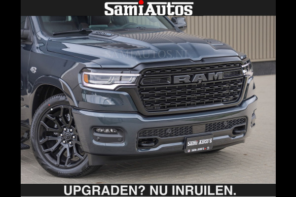 Dodge Ram LIMITED 5.7 V8 HEMI | € 79.950 excl excl | MAXIMAAL UITGERUST | NIEUWE KLEUR Forged Blue Metallic met Ebony Red interior seats | DUBBELE CABINE | 5 PERSOONS | DC | Allernieuwste Limited in nieuwe kleur Forged Blue  – volledig uitgerust met alle opties.