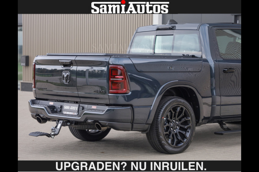 Dodge Ram LIMITED 5.7 V8 HEMI | € 79.950 excl excl | MAXIMAAL UITGERUST | NIEUWE KLEUR Forged Blue Metallic met Ebony Red interior seats | DUBBELE CABINE | 5 PERSOONS | DC | Allernieuwste Limited in nieuwe kleur Forged Blue  – volledig uitgerust met alle opties.