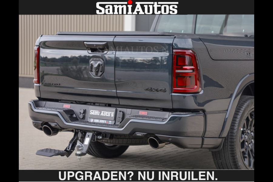 Dodge Ram LIMITED 5.7 V8 HEMI | € 79.950 excl excl | MAXIMAAL UITGERUST | NIEUWE KLEUR Forged Blue Metallic met Ebony Red interior seats | DUBBELE CABINE | 5 PERSOONS | DC | Allernieuwste Limited in nieuwe kleur Forged Blue  – volledig uitgerust met alle opties.