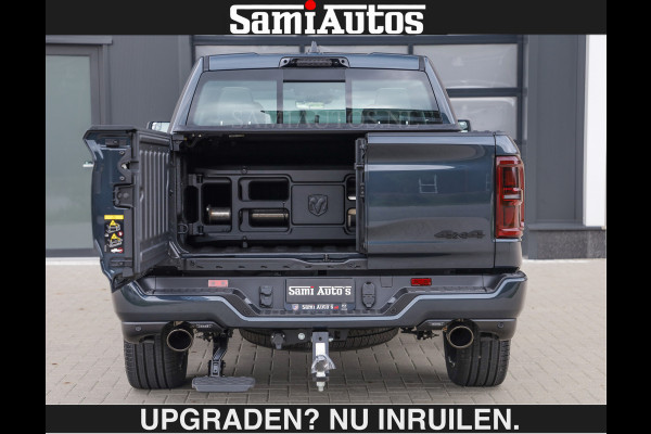 Dodge Ram LIMITED 5.7 V8 HEMI | € 79.950 excl excl | MAXIMAAL UITGERUST | NIEUWE KLEUR Forged Blue Metallic met Ebony Red interior seats | DUBBELE CABINE | 5 PERSOONS | DC | Allernieuwste Limited in nieuwe kleur Forged Blue  – volledig uitgerust met alle opties.