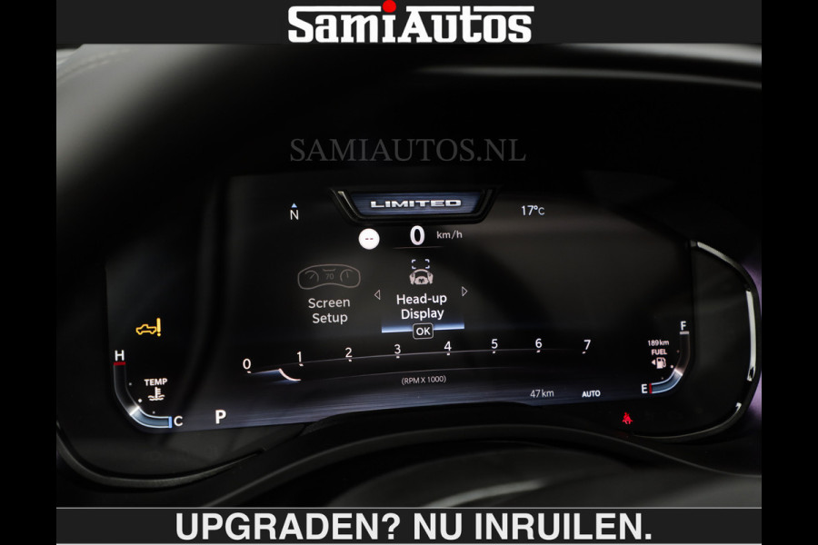 Dodge Ram LIMITED 5.7 V8 HEMI | € 79.950 excl excl | MAXIMAAL UITGERUST | NIEUWE KLEUR Forged Blue Metallic met Ebony Red interior seats | DUBBELE CABINE | 5 PERSOONS | DC | Allernieuwste Limited in nieuwe kleur Forged Blue  – volledig uitgerust met alle opties.