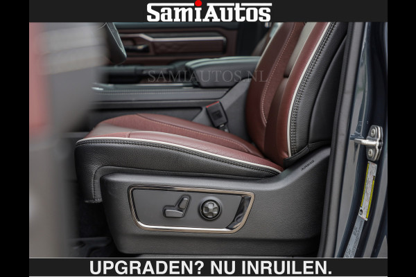 Dodge Ram LIMITED 5.7 V8 HEMI | € 79.950 excl excl | MAXIMAAL UITGERUST | NIEUWE KLEUR Forged Blue Metallic met Ebony Red interior seats | DUBBELE CABINE | 5 PERSOONS | DC | Allernieuwste Limited in nieuwe kleur Forged Blue  – volledig uitgerust met alle opties.