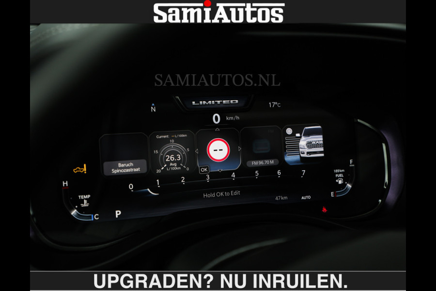 Dodge Ram LIMITED 5.7 V8 HEMI | € 79.950 excl excl | MAXIMAAL UITGERUST | NIEUWE KLEUR Forged Blue Metallic met Ebony Red interior seats | DUBBELE CABINE | 5 PERSOONS | DC | Allernieuwste Limited in nieuwe kleur Forged Blue  – volledig uitgerust met alle opties.