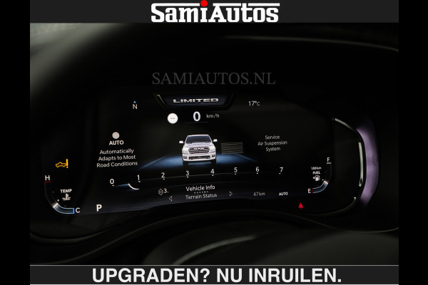 Dodge Ram LIMITED 5.7 V8 HEMI | € 79.950 excl excl | MAXIMAAL UITGERUST | NIEUWE KLEUR Forged Blue Metallic met Ebony Red interior seats | DUBBELE CABINE | 5 PERSOONS | DC | Allernieuwste Limited in nieuwe kleur Forged Blue  – volledig uitgerust met alle opties.