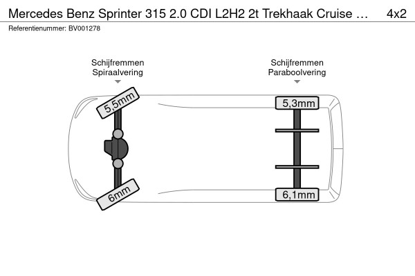 Mercedes-Benz Sprinter 315 2.0 CDI L2H2 2t Trekhaak Cruise Control Climate Control Camera Carplay