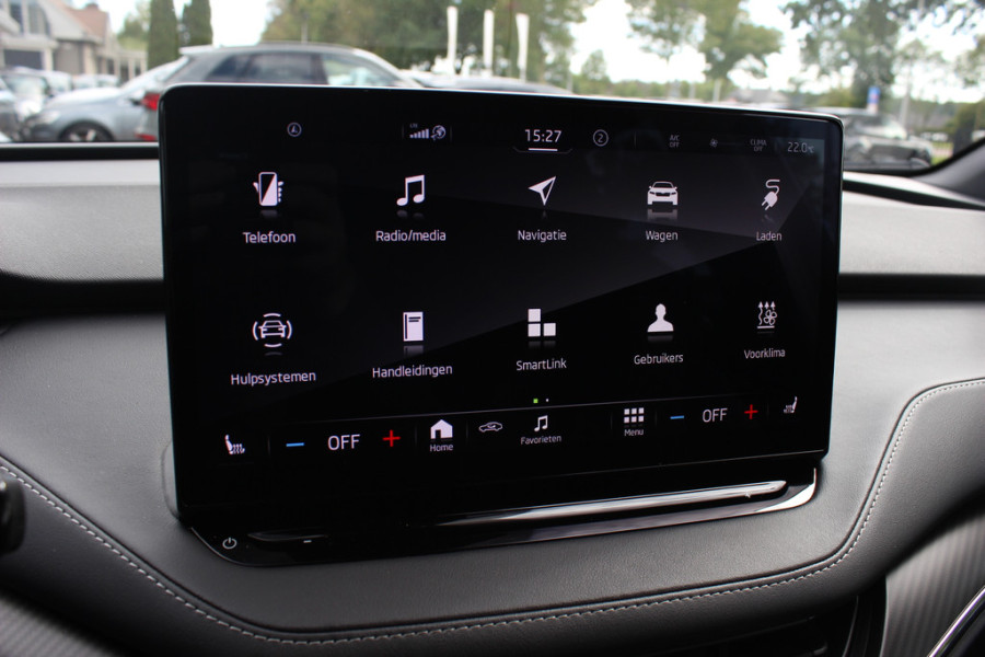 Škoda ENYAQ iV 80 Sportline / Trekhaak / Panoramadak / Camera / Keyless / 20'' / Matrix LED / CarPlay / Sfeerverlichting / Stoel+Stuurverwarming / Dodehoek / DAB / ACC