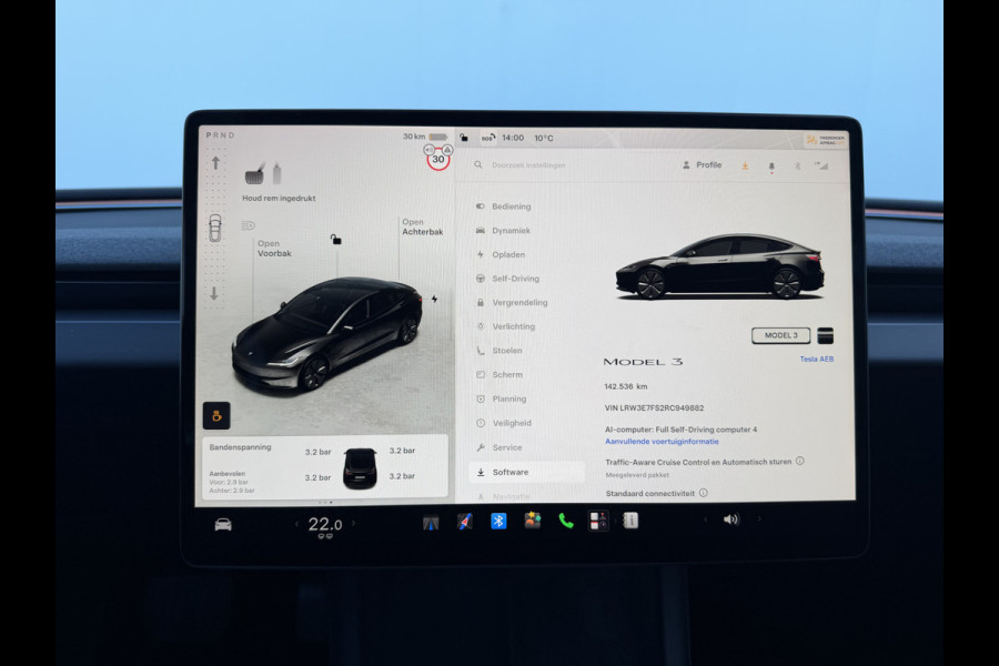 Tesla Model 3 RWD 60 kWh Pano Leer Stoelverw + Ventilatie Adap.Cruise Self-Drive Mogelijkheid Orig.NL!