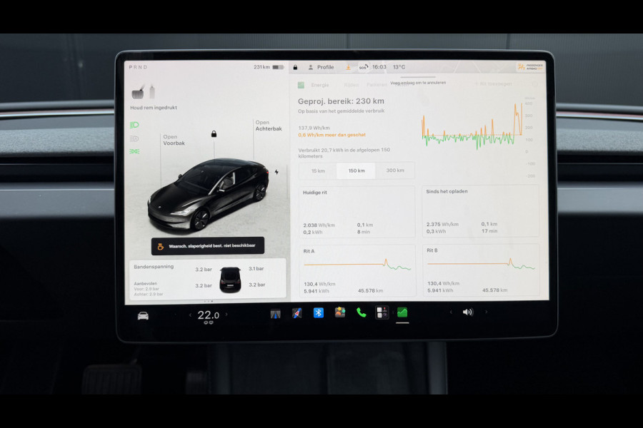 Tesla Model 3 RWD 60 kWh Pano Leer Stoelverw + Ventilatie Adap.Cruise Self-Drive Mogelijkheid Orig.NL!