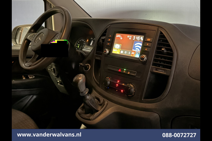 Mercedes-Benz Vito 114 CDI 136pk L2H1 Euro6 Airco | Camera | LED | Trekhaak | Cruisecontrol | Stoelverwarming Parkeersensoren, Bijrijdersbank